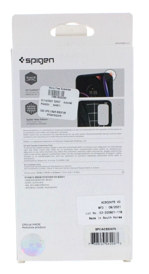 Spigen Core Armor Case for Motorola edge 2021 Black - Image 3 of 3