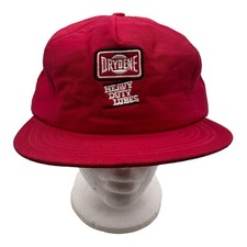 VTG 80s 90s Drydene Heavy Duty Lubes Red Snapback Trucker Hat Cap USA Made