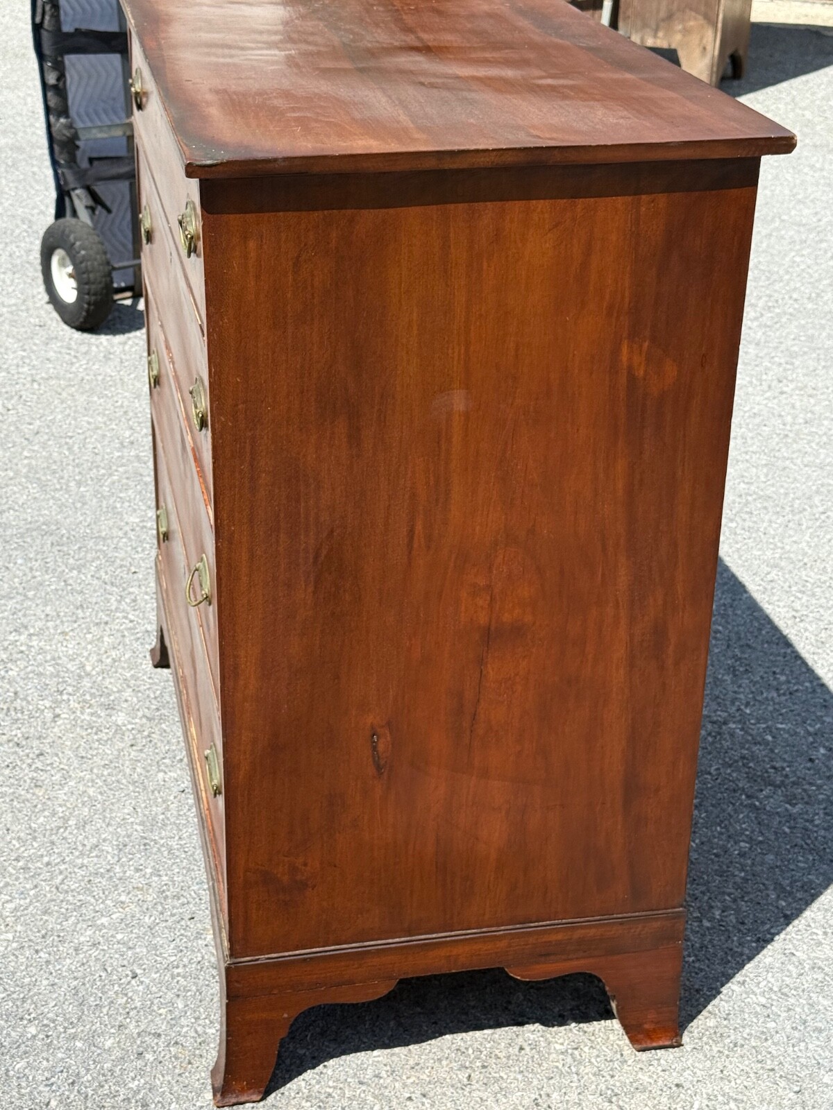 Antique Cherry Hepplewhite inlaid dresser chest of drawers 1800 Mid Atlantic