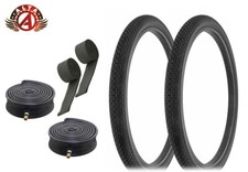 ALTA BICYCLE DURABLE S-2 WIRE BEAD TIRES 26 x 2.125 BLACK MINI BRICK 6pc SET.