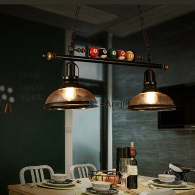 31'' 2-Light Hanging Pool Table Lights Fixture Billiard Pendant Lamp Fits E27/E26