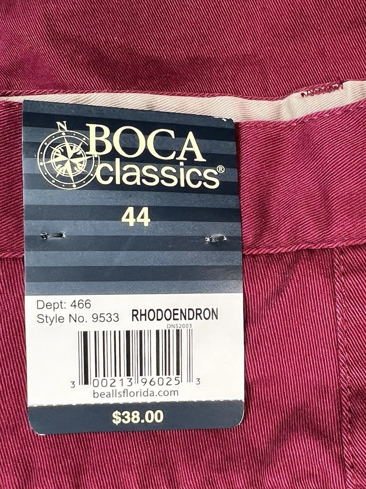 Nuevos Pantalones Cortos Boca Classics Para Hombre Vino Rodoendro 100% Algodón Talla 44 Foto 4 de 4