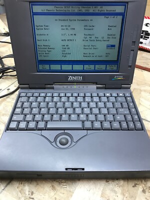 ジュピターJTR408美品　レアです。 TESTED Vintage Zenith Data Systems Z-Star Laptop 486x100 ZPR