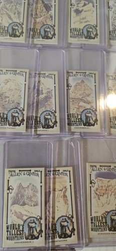 2024 TOPPS ALLEN & GINTER WORLD'S TALLEST MOUNTAINS INSERT SET 1-15 COMPLETE - Imagen 5 de 5