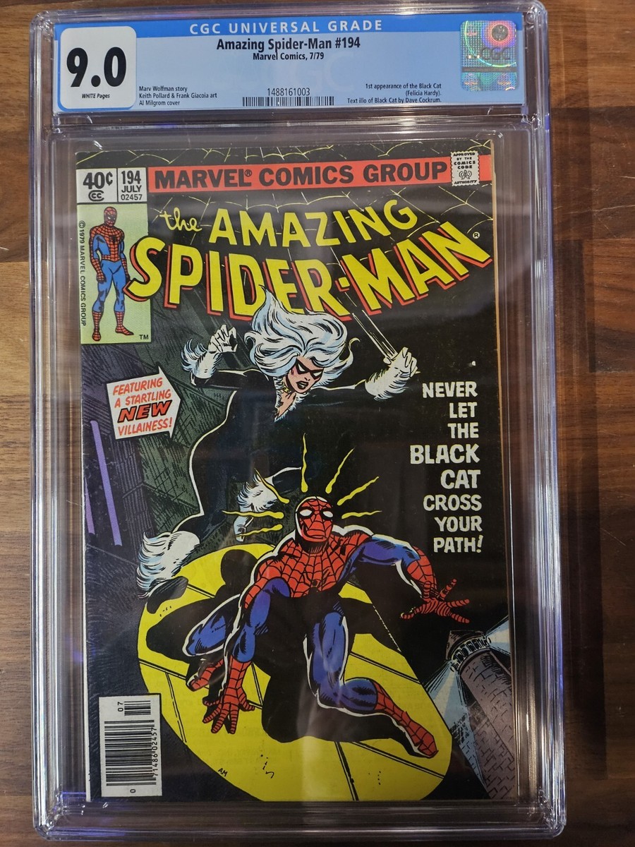🕸AMAZING SPIDER-MAN #194 CGC 9.0*1979 MARVEL*1ST APP OF BLACK CAT