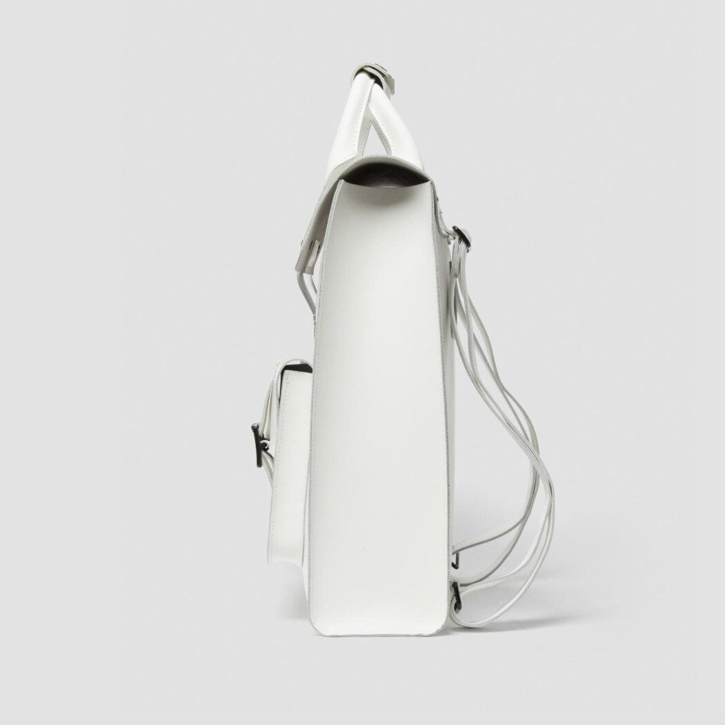 New Dr Martens Kiev Smooth White Leather Backpack | eBay