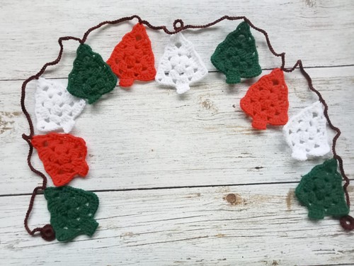 Garland Flowers Christmas Tree Ornament Handmade Bunting Party Home Decor - Picture 2 of 27