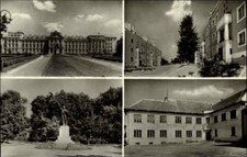 G�d�ll?r�l G�d�ll? in HUNGARY postcard postcard unused ~ 1960/70 postcard with 4 photos
