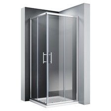 Duschkabine Duschabtrennung 90x75 Eckeinstieg Schiebetür Dusche Duschwand 185cm