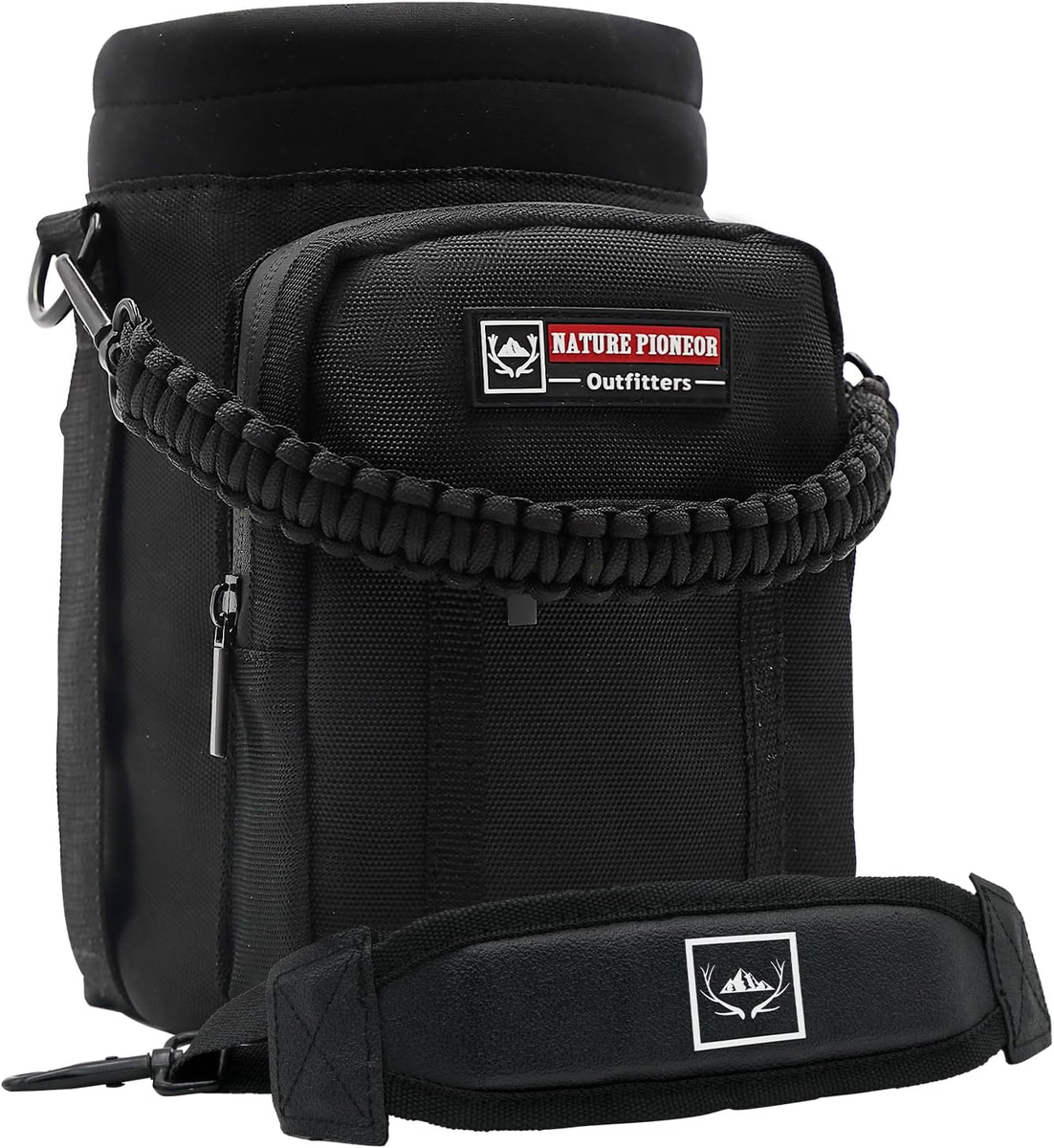 NATURE PIONEOR Water Bottle Holder with Strap 25 32 40 64 Oz Insulated  Water Bot