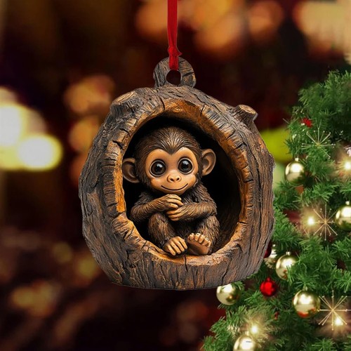 Animal Christmas Decorations Cute Owl Raccoon Christmas Tree Decor Animal Lovers - Picture 21 of 35
