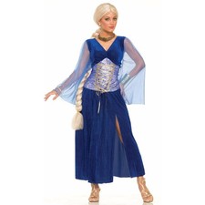 Medieval Fantasy Sapphire Dress Adult Costume One Size