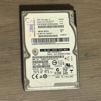 IBM Storage 600GB 2.5'' SAS 10K RPM 64MB Hot Swap HDD HUC109060CSS600
