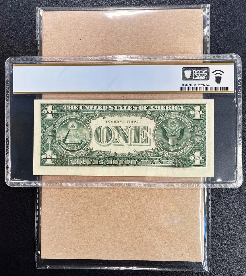 Fr. 1910-E 1977A $1 FRN RICHMOND "CUTTING ERROR" PCGS 58 - AU - Image 3 of 3