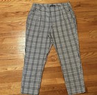 Abercrombie & Fitch Women’s Black and White Trouser Pants Size L — photo 2