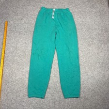 Vintage Fruit of the Loom Sweatpants Teal Green Joggers Small 90s Made in USA