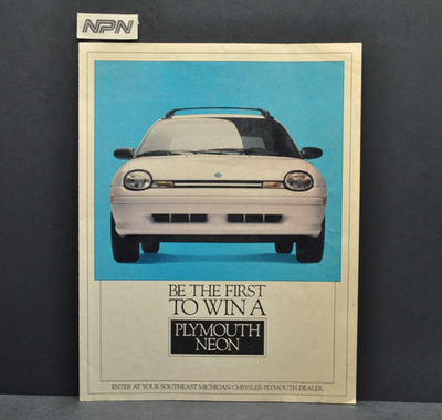VTG 1995 Plymouth Neon Print Ad Poster Brochure Car Dealer Promo