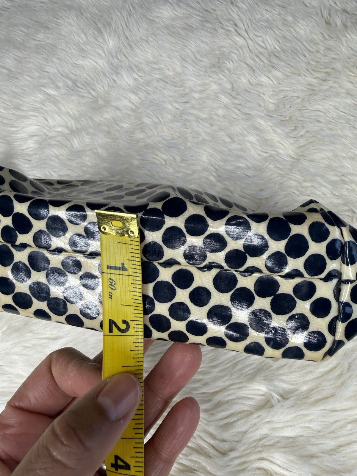 Tory Burch Brigitte Cosmetic Case Floral Polka Dot Make up Bag Toiletries Travel thumbnail 8