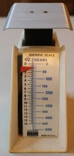 Vintage Hanson Kitchen Dietetic Food Scale 0-16 oz Grams Made In USA