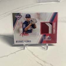 2018 USA STARS & STRIPES 15U NATIONAL TEAM MICHAEL FLORES 3 COLOR RELIC AUTO /25