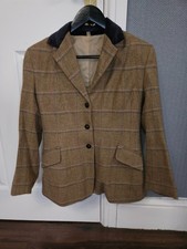 caldene maids Gr. 32 braun Tweed mit rosa kariertem Sakko