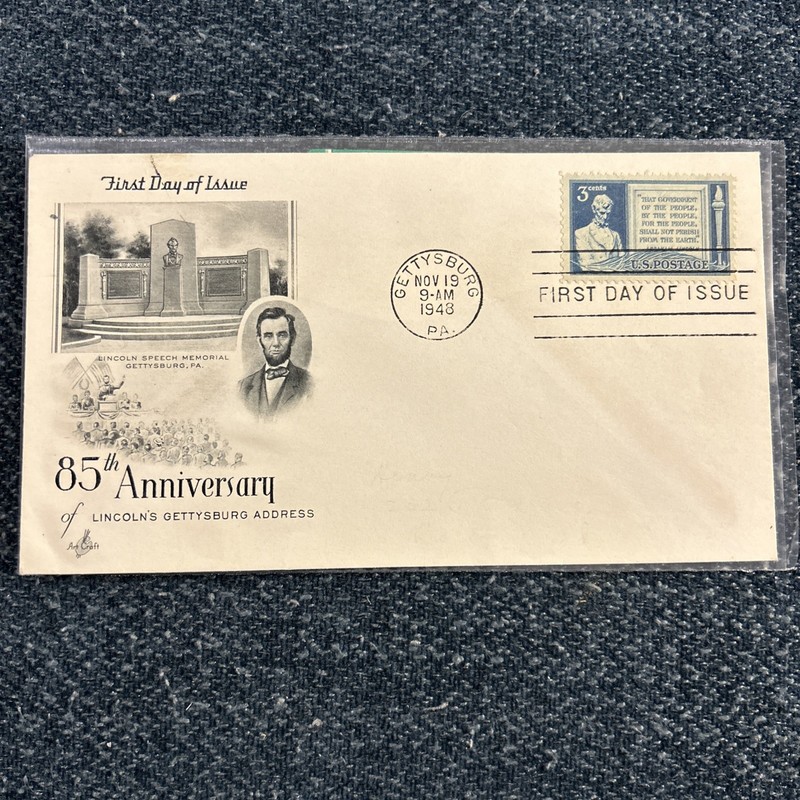 US Stamp FDC Scott# 978 Lincoln 1948 Used