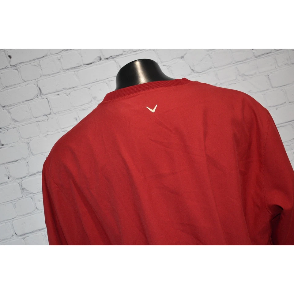 Camisa Pullover de Golf Callaway Para Hombre Talla Grande Rendimiento Con Bolsillos Roja Foto 4 de 4