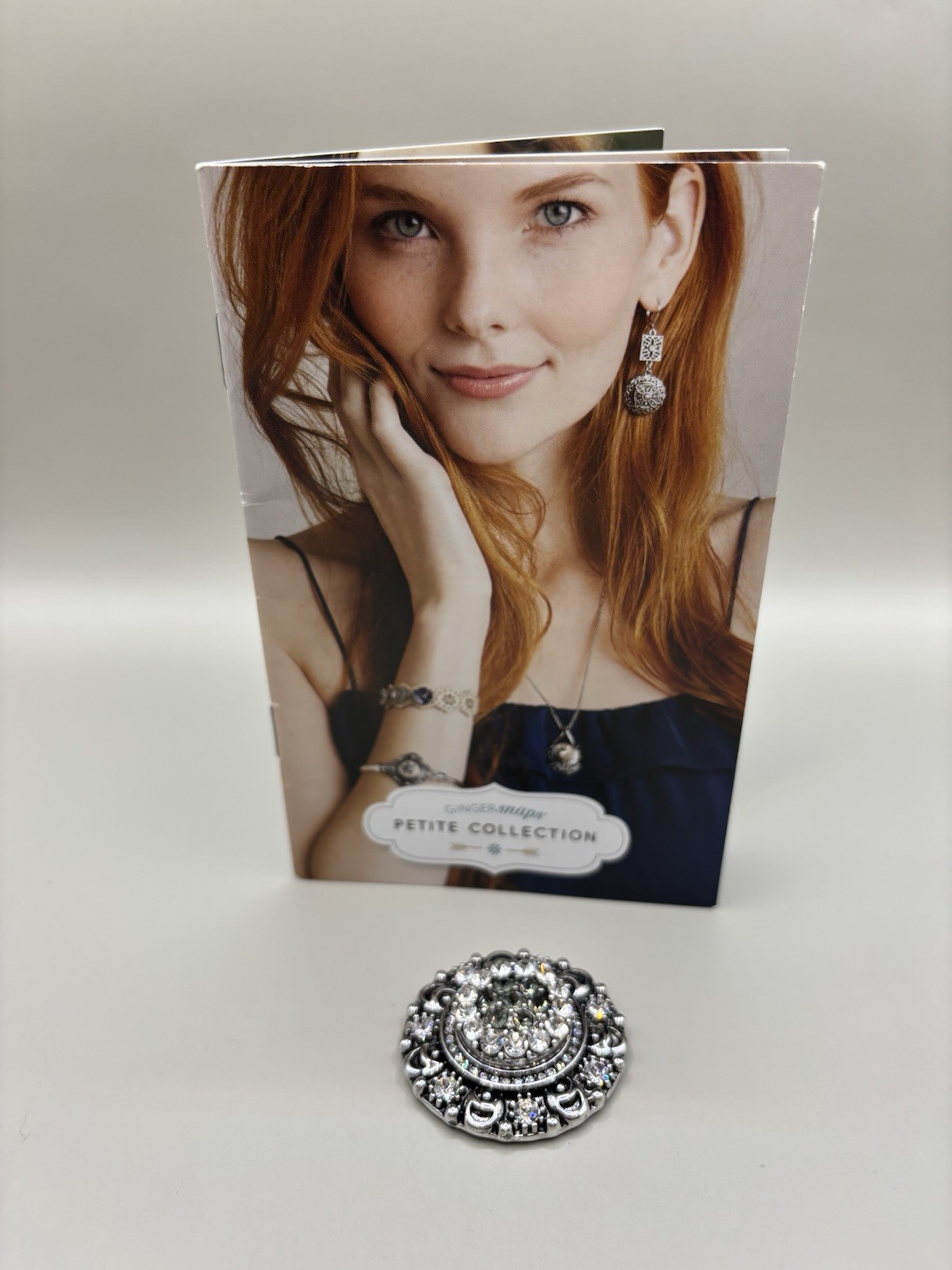 GingerSnaps Single Silver Statement Snap W/ Bookl… - image 1