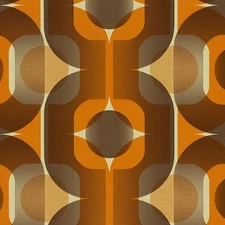 AS Creation Geometric Star 70s Retro Brown Orange Wallpaper Paste The Wall Vinyl