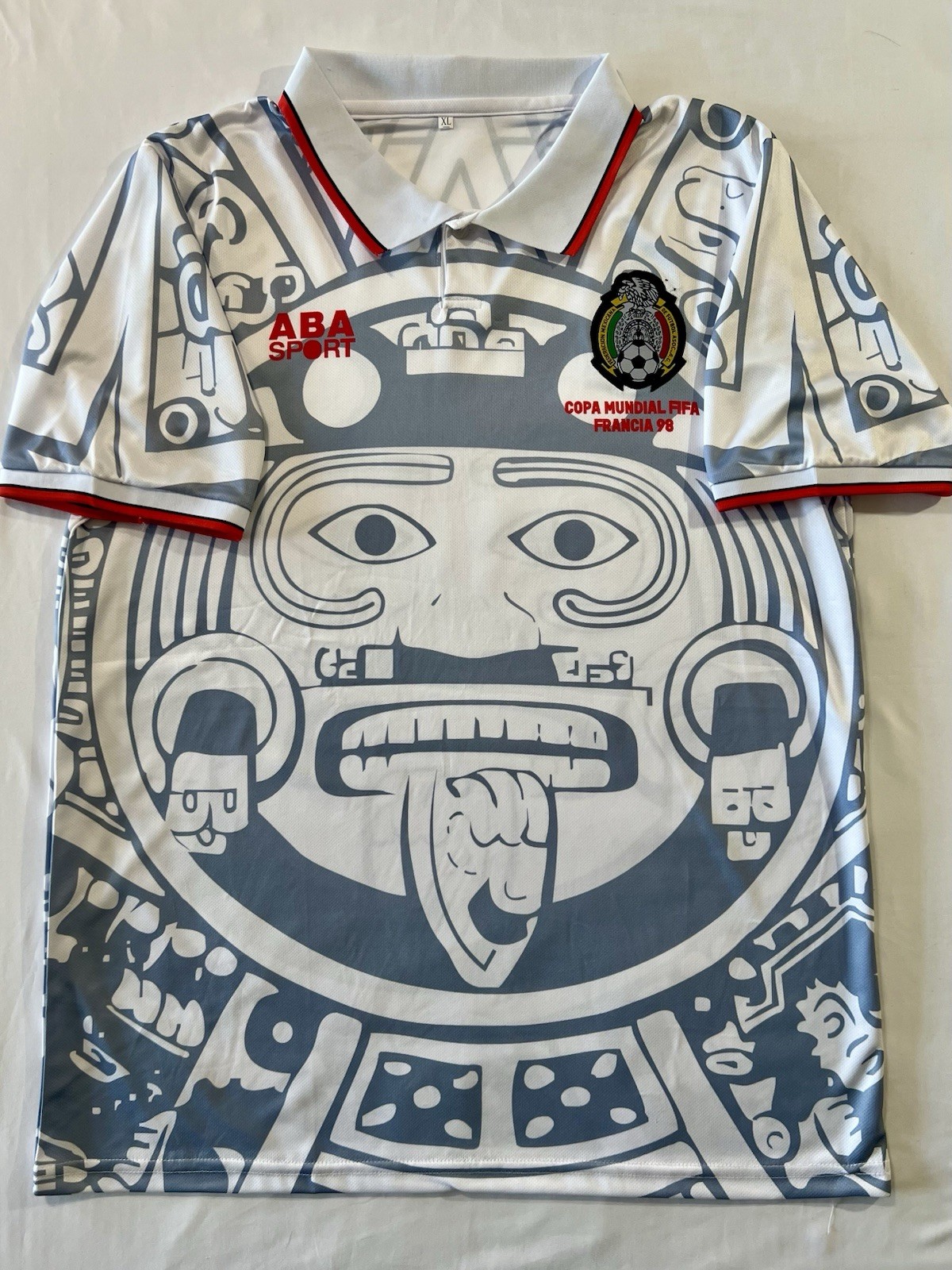 Mexico 1998 World Cup Away Jersey ABA Sport France 98 Aztec Print Size 3XL