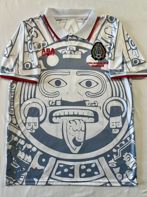 Mexico 1998 World Cup Away Jersey ABA Sport France 98 Aztec Print Size L