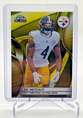 2025 Topps Chrome Black DK Metcalf #86 Gold /50 Pittsburgh Steelers