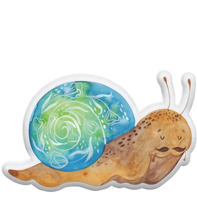 Kissen Kuscheltier Schnecke Sir 25 cm - Geschenk Lord Schneckalot Zeit nehmen