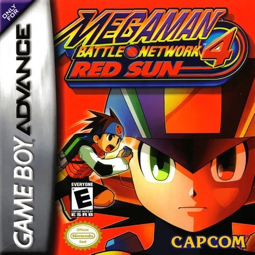 Mega Man Battle Network 4: Red Sun - Game Boy Advance GBA Game