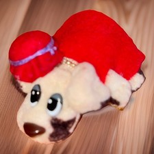 Vintage Galoob Mini Pound Puppy Red Hat Society Collector Pin 3”