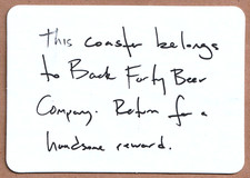 Back Forty Beer Co  Beer Coaster Gadsden AL