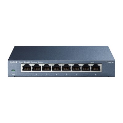 TP-Link TL-SG108 8-Port Metal Gigabit 10/100/1000Mbit Desktop Switch