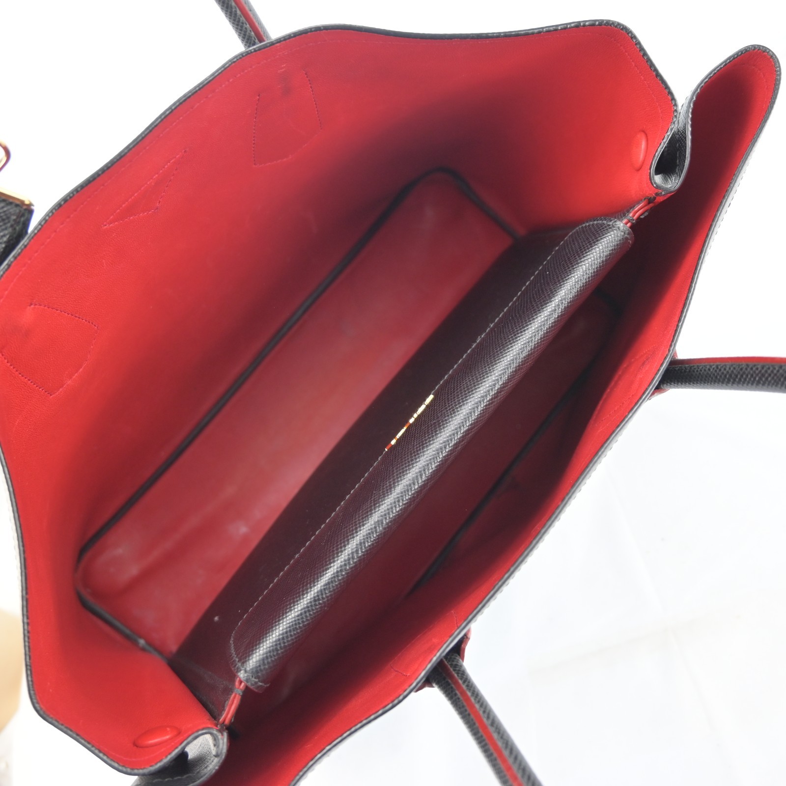 Auth PRADA Logo Handbag Bag Leather Black N2730YS802 thumbnail 14