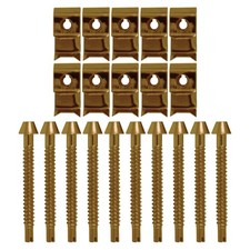 110684 Kitchen Undermount Sink Clips, 10-Pieces, Brass