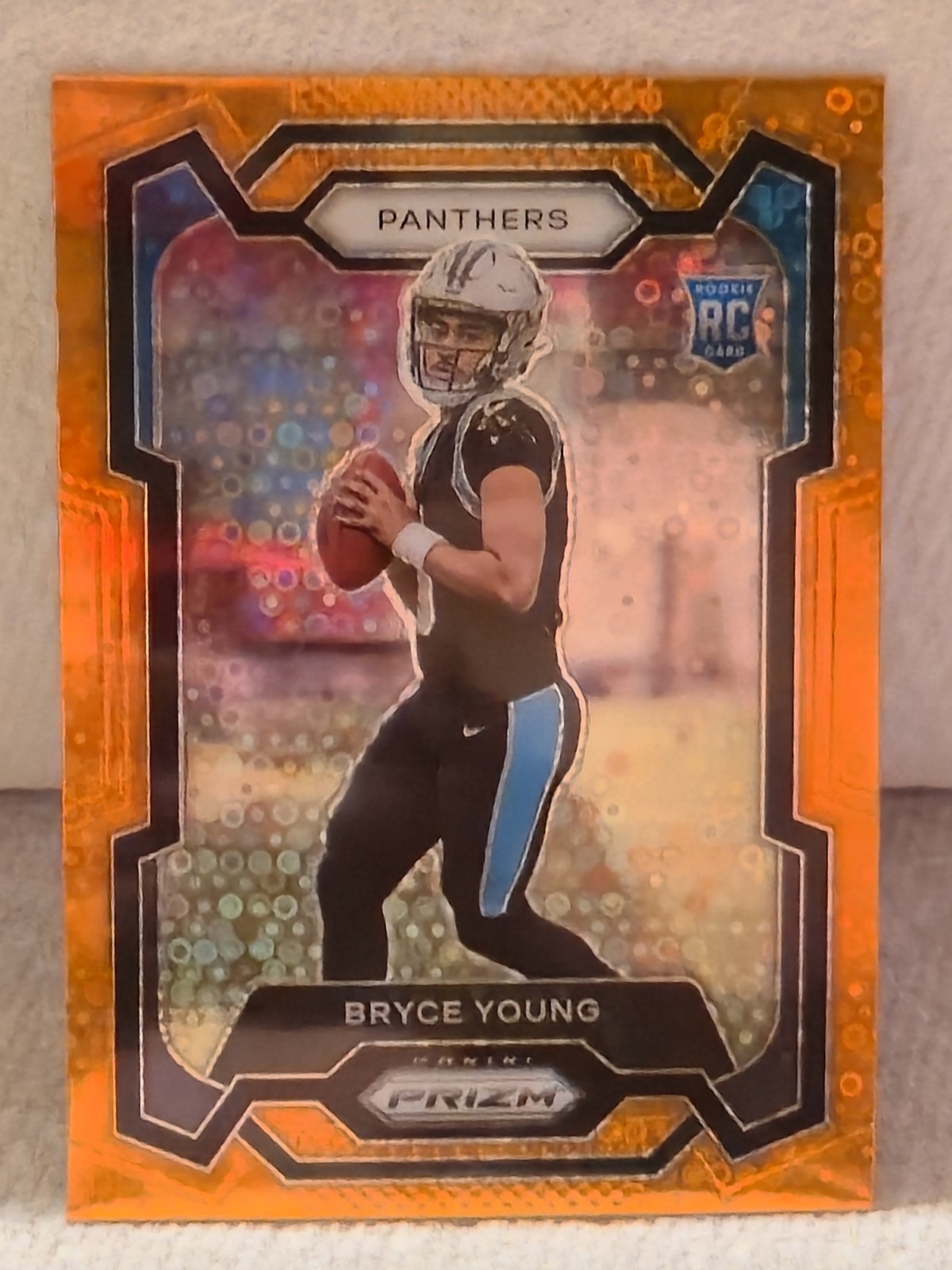 BRYCE YOUNG ROOKIE CARD 2023 PRIZM ORANGE DISCO RC #311 PANTHERS