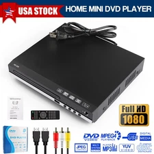 2025 DVD Player All Region Free DVD CD Disc Player AV Output USB Remote Control