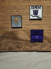 Cement Decepticons Constructicons iron on patches lot 1