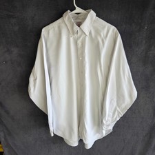 Brooks Brothers Makers Shirt Men 17-34 Traditional Fit White Button Down