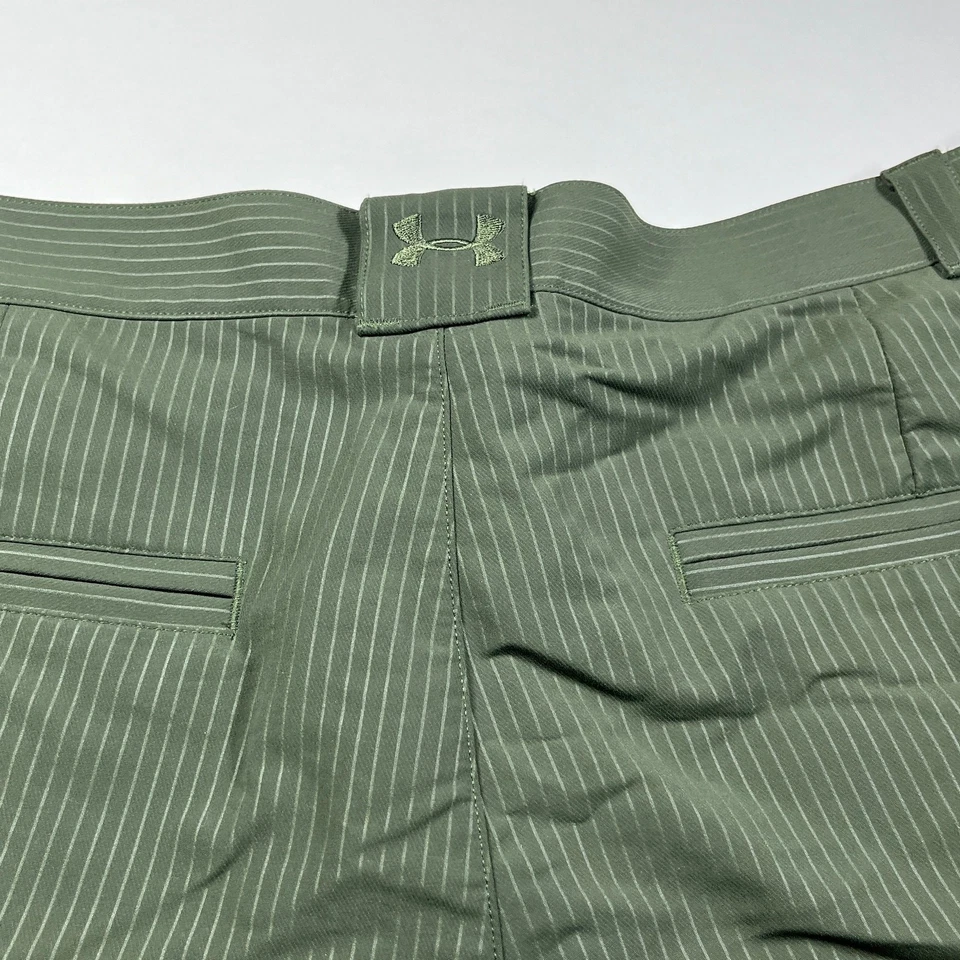 Pantalones Cortos Under Armour Para Hombre Talla 38 Verde Rayas Chino Golf HeatGear Performance  Foto 3 de 4