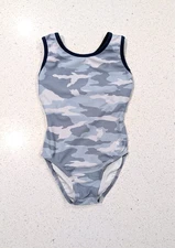 PATRIOTIC Destira Gymnastics Dance Leotard CXS Extra Small Soft GRAY CAMOUFLAGE