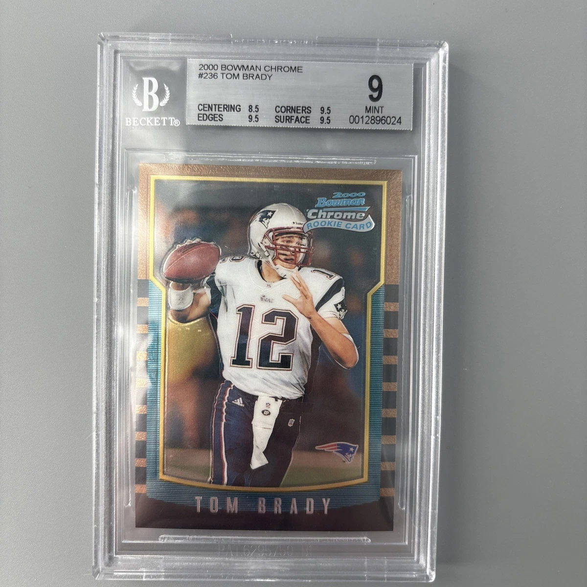 Bowman Tom Brady Beckett Grading Services (BGS) 9.5 Graded