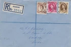 GB QE11 registered envelope with 5d, 8d and 1/-  FDC 6 July 1953 to Reading