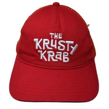 The Krusty Krab Trucker Hat Red OS Nickelodeon SpongeBob SquarePants Mad Engine