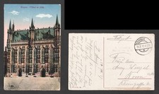 Cartolina Germania Field Post Occupazione Belgio Bruges. 1917 ww1 posta militare
