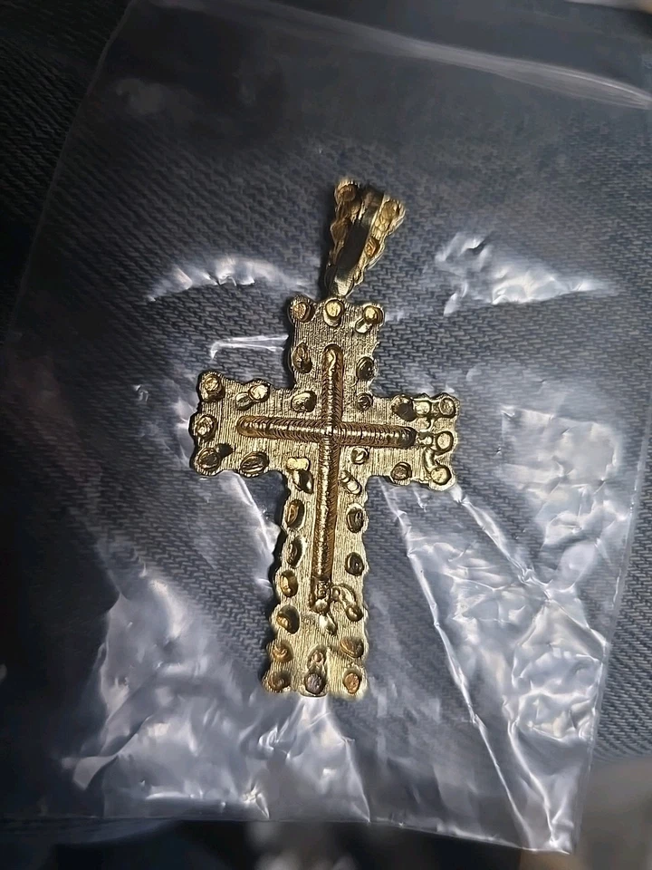 Colgante Cruz Oro 10K Foto 2 de 3